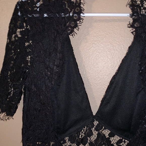 Lulus Black Lace Midi Dress - Picture 3 of 6